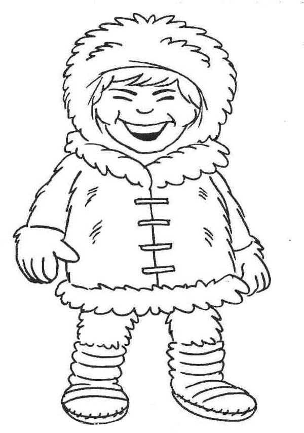 600x854 Inuit Little Girl Laughing Coloring Page Coloring Sky