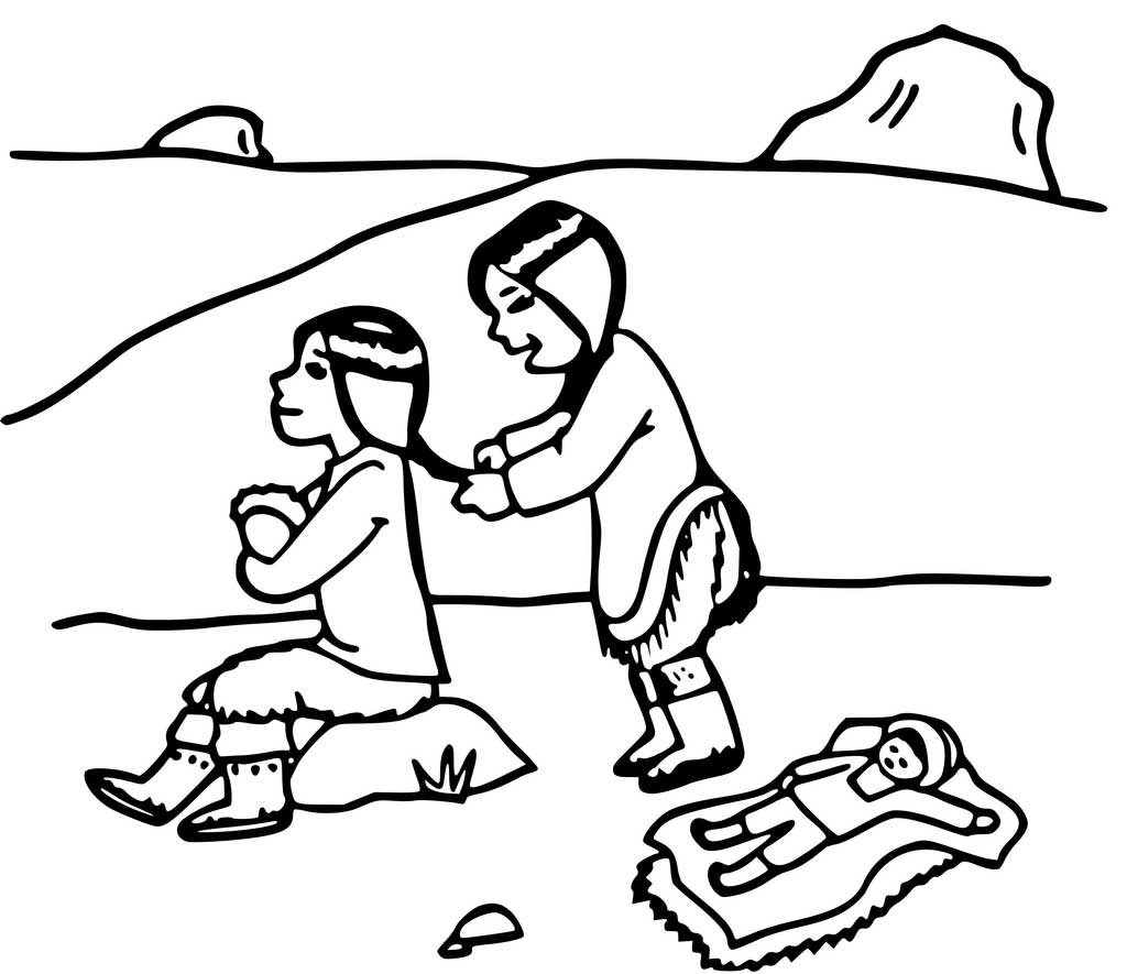 1024x885 Wonderful Inuit Kids Coloring Page Top Design Ideas