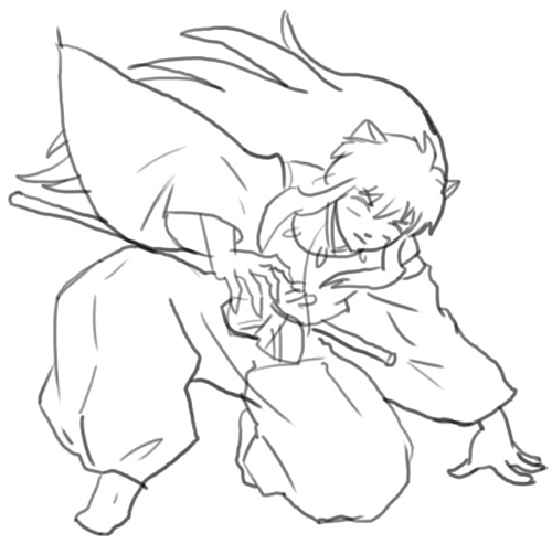 500x493 How To Draw Inuyasha With Step By Step Drawing Lesson For Manga