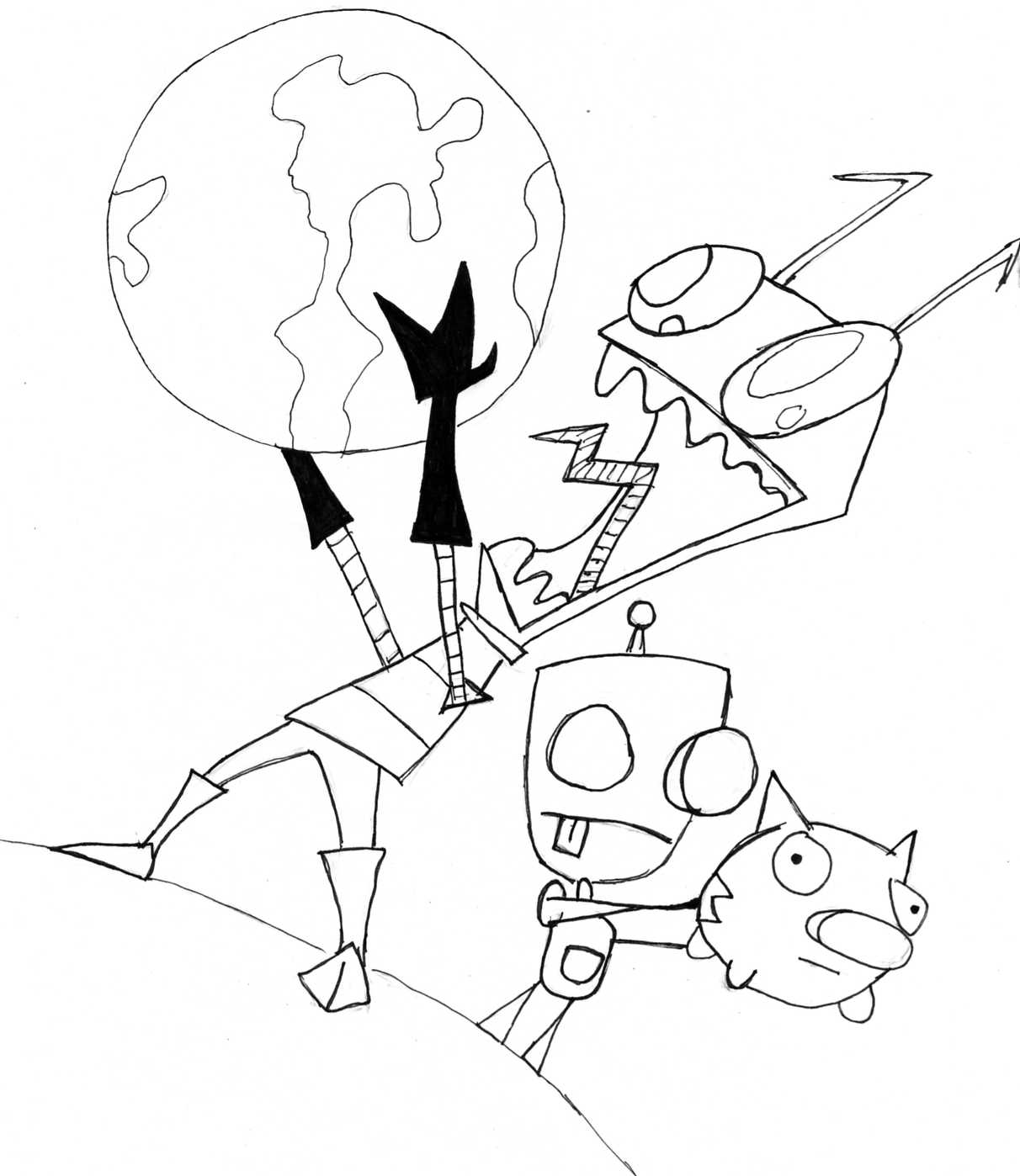 1212x1398 Invader Zim By Bluejay1