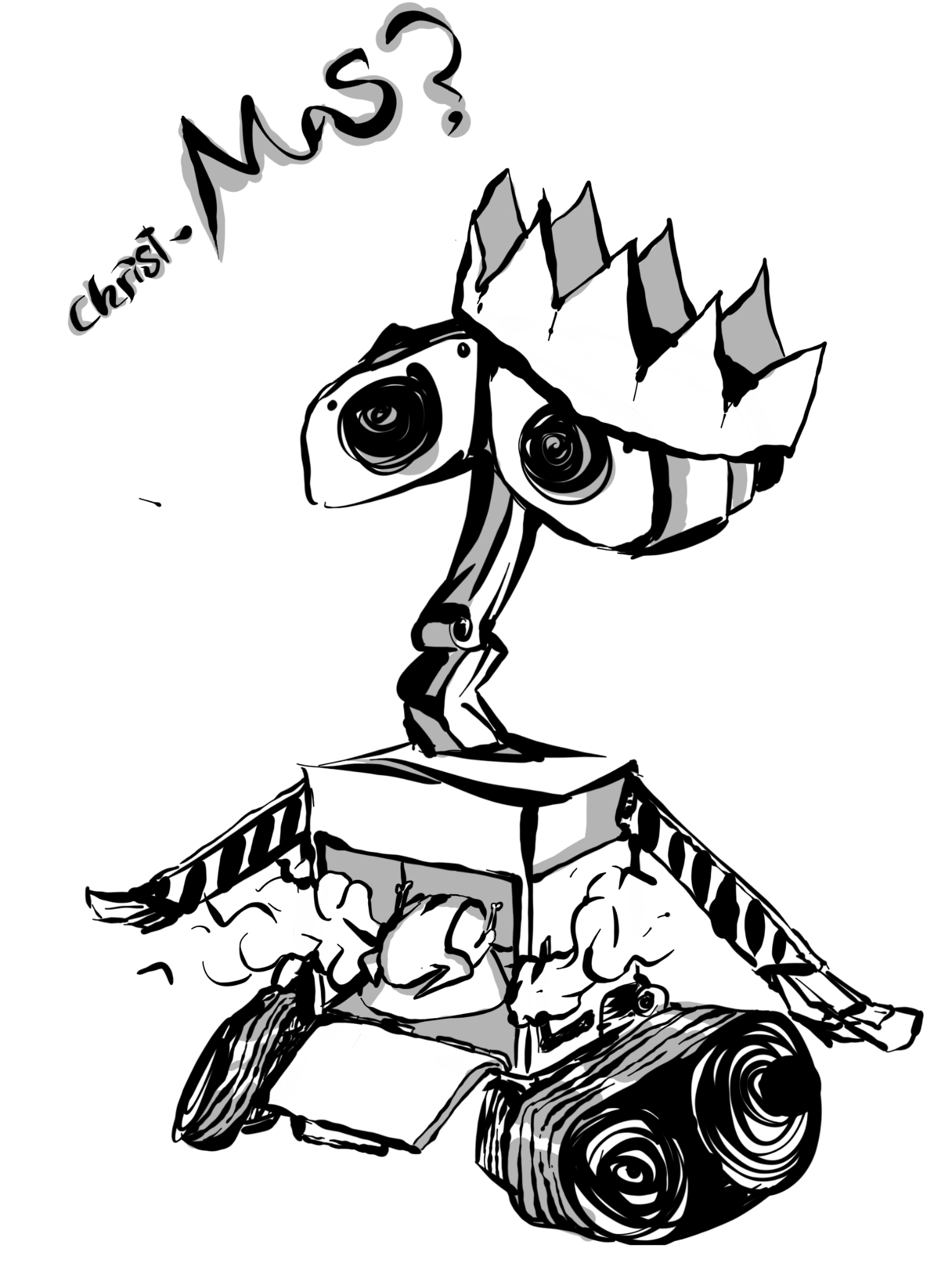 1536x2048 Wall E Ipad Pro Drawing ( Christmassy) My Drawings