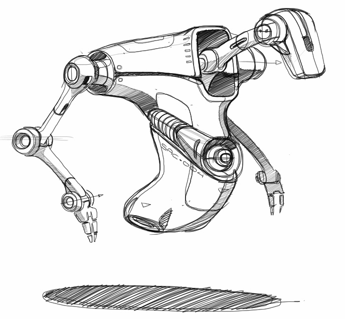 688x636 Sketch A Day 130 Id Sketches, Ipad And Robot