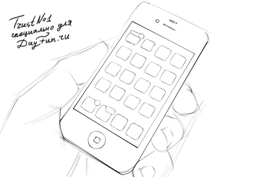 1020x677 How To Draw Iphone 6 Step By Step