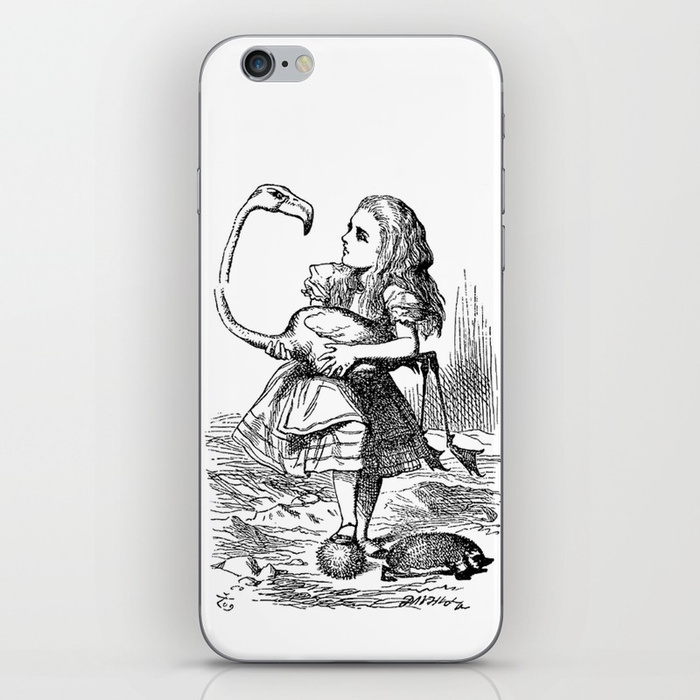 700x700 Vintage Alice In Wonderland Flamingo Croquet Antique Book Drawing