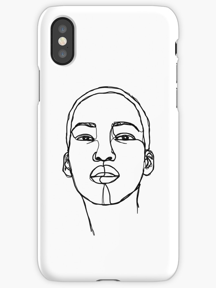 750x1000 Woman's Face One Line Illustration