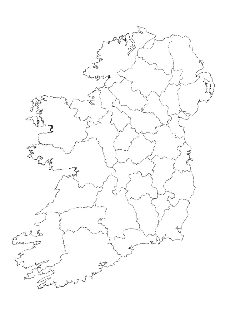 Blank Map Of Ireland Counties Printable - Blank Printable