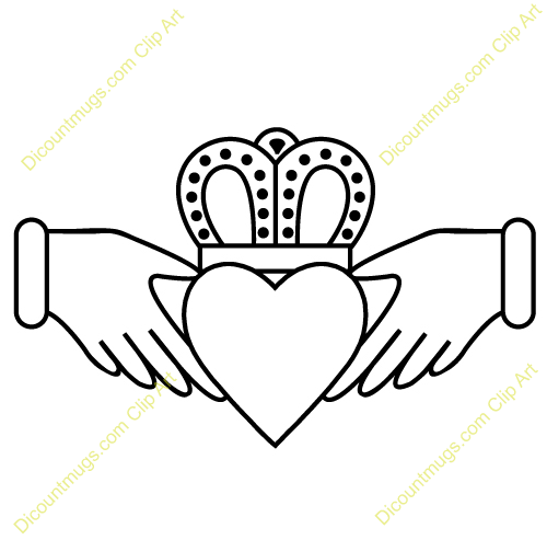 500x493 Clipart 11949 Claddagh With Intricate Crown