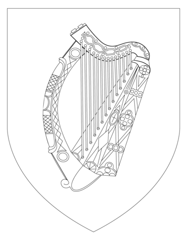 370x480 Coat Of Arms Of Ireland Coloring Page Free Printable Coloring Pages