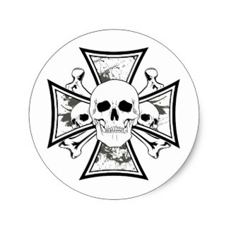 324x324 Skulls Of The Iron Cross Stickers Zazzle
