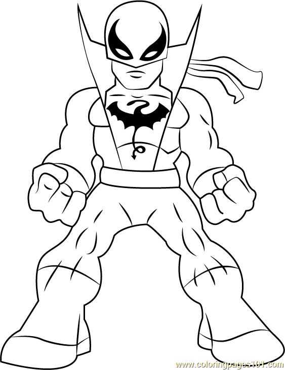 563x732 Iron Fist Coloring Page