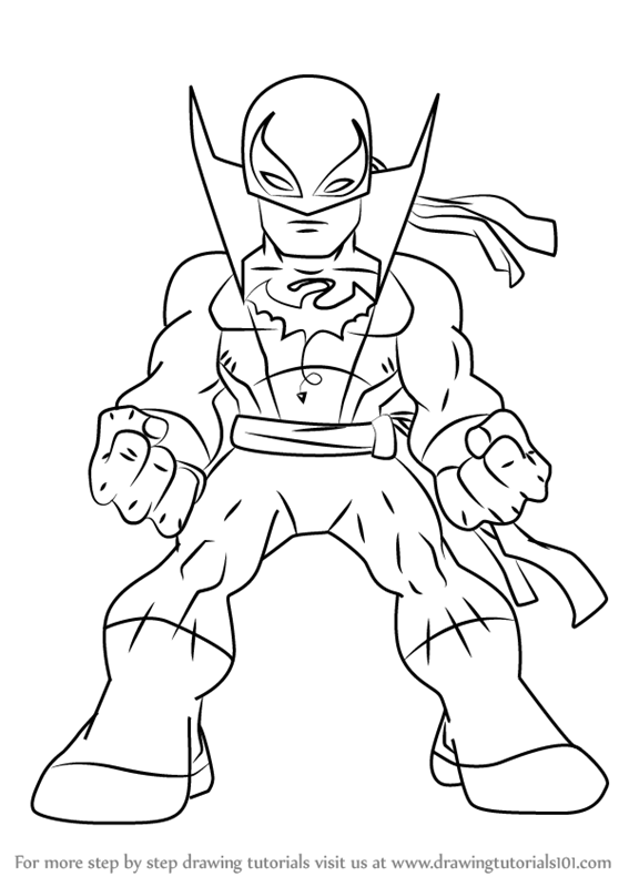 567x800 Learn How To Draw Iron Fist From The Super Hero Squad Show (The