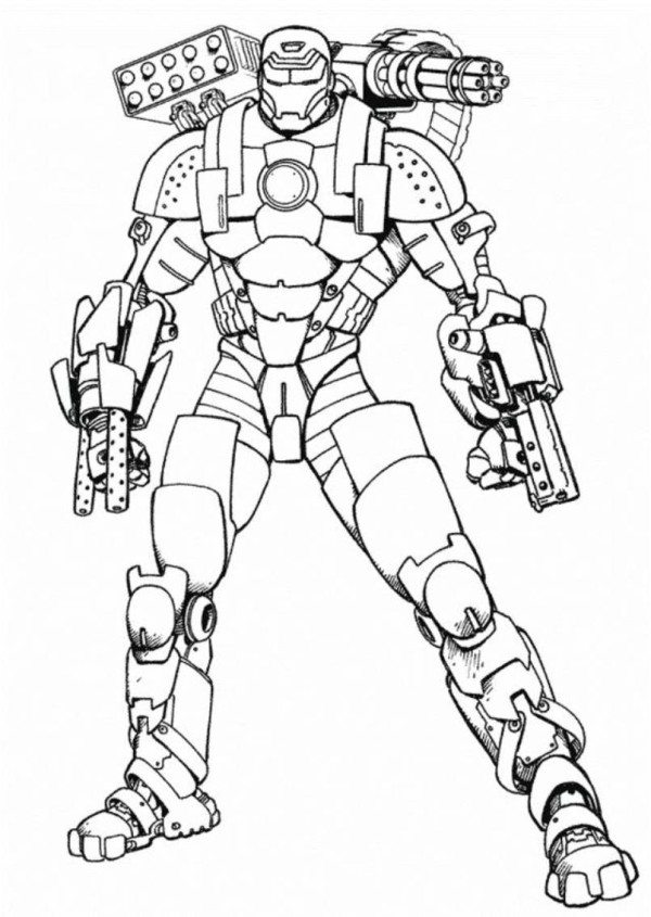 600x845 Iron Man 2 War Machine Coloring Pages Coloring