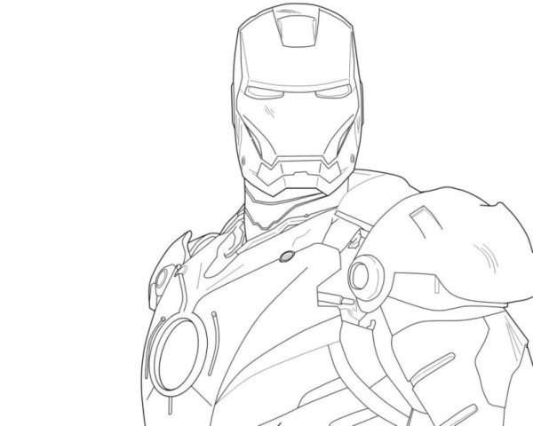 600x480 Avengers Iron Man 3 Coloring Pages