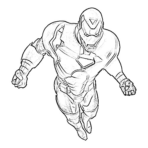 500x500 Ironman Cartoon Sketch