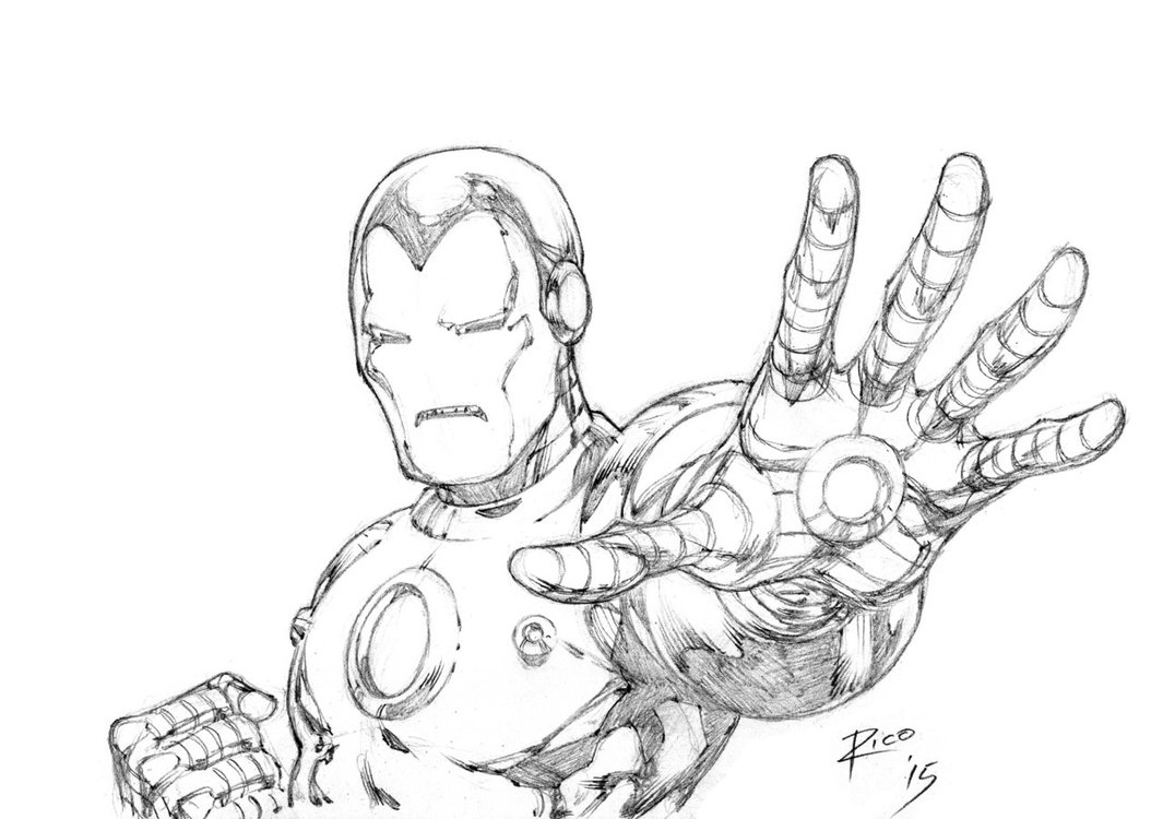 1065x750 Old Skool Iron Man By Pencilsandstrings