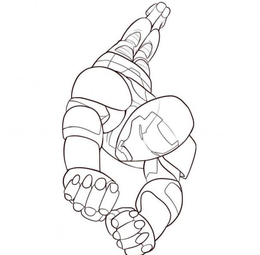530x520 Iron Man Mask Coloring Pages