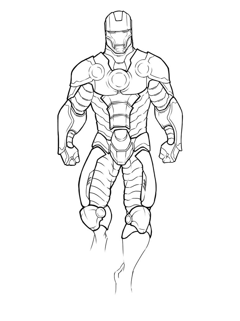 Iron Man Line Drawing at GetDrawings | Free download