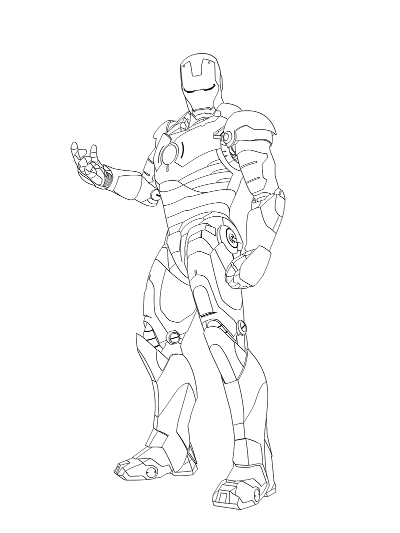 800x1067 Iron Man Vector Line Art. By Phillydarko