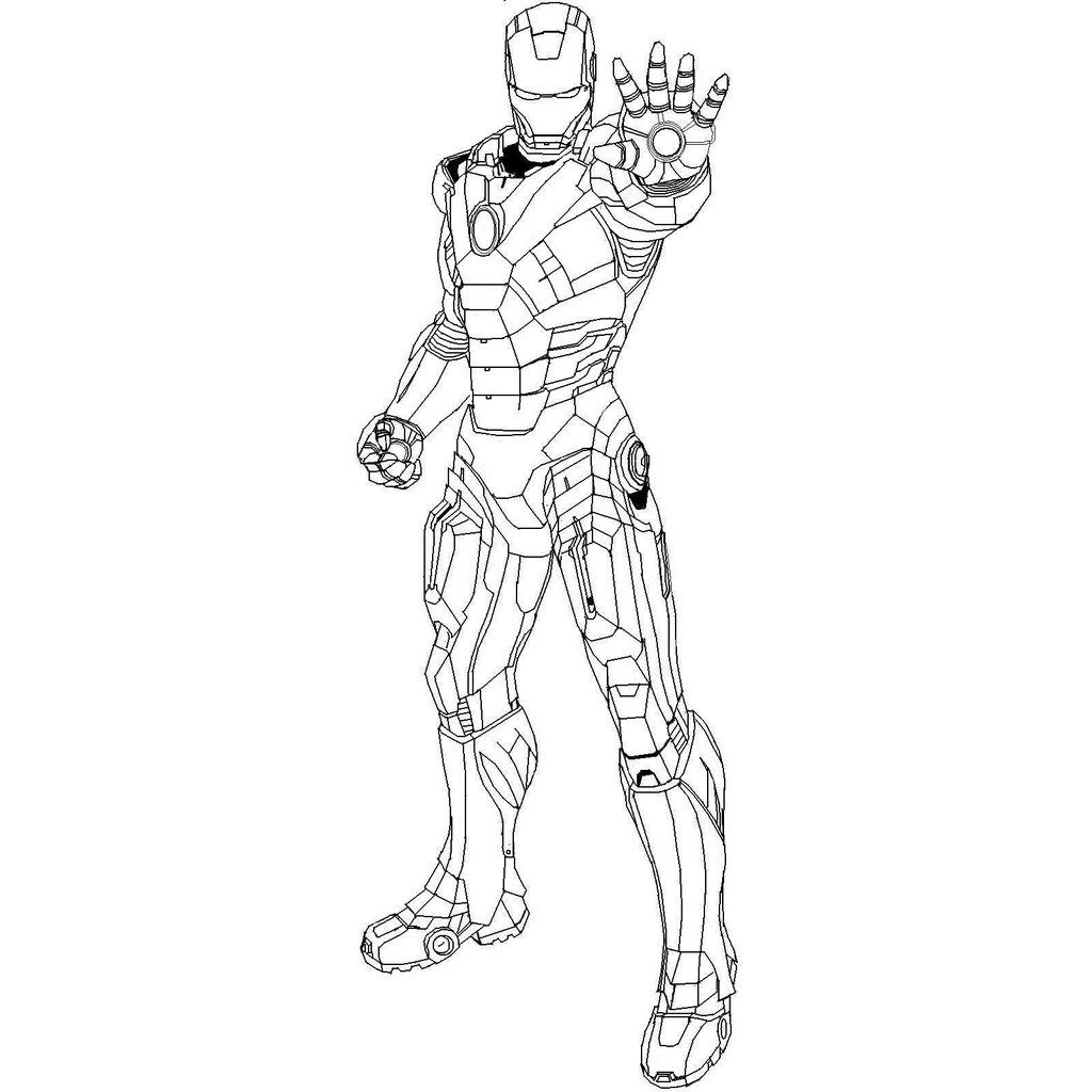 1024x1024 Iron Man Coloring Pages Free