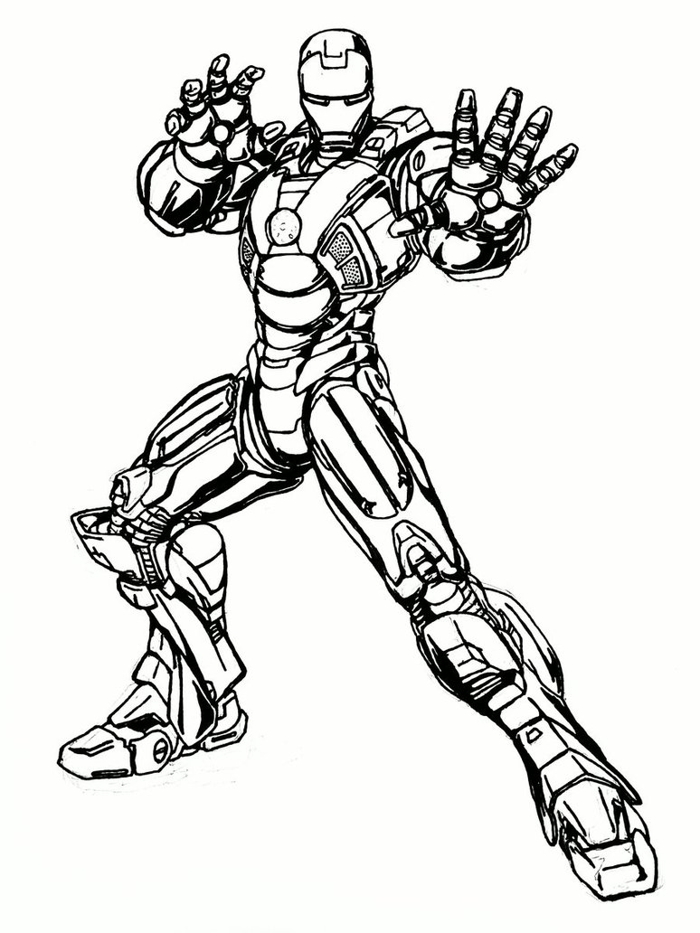 Iron Man Line Drawing at GetDrawings | Free download