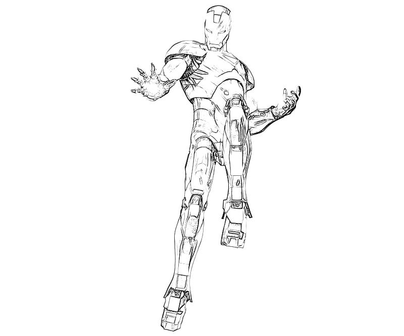 Iron Man Outline Drawing at GetDrawings | Free download