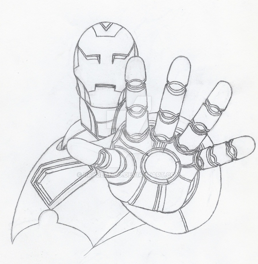 900x923 Inspired Ironman Drawing By Rayblanco