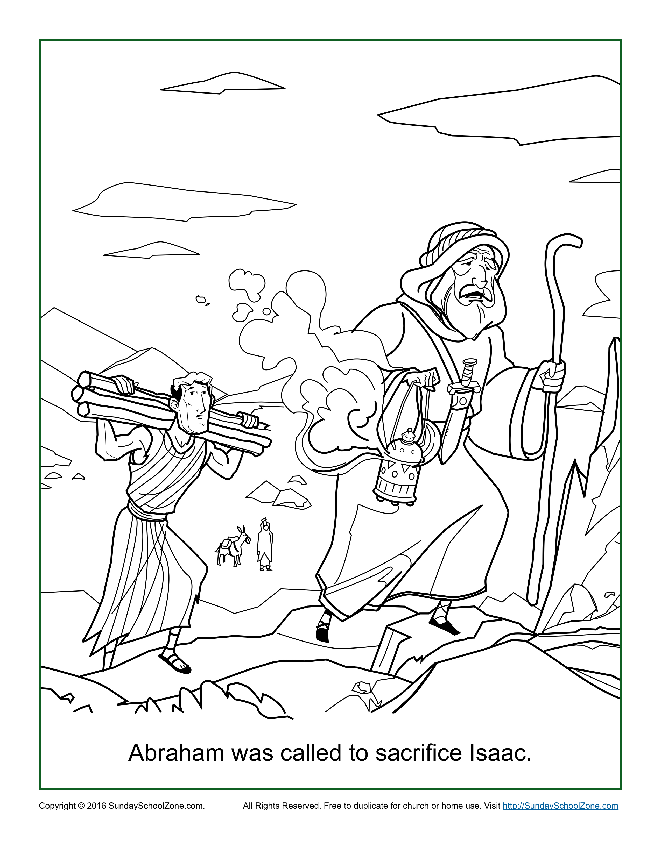 2550x3300 Printable Abraham And Isaac Coloring Page 27 With Additional Line