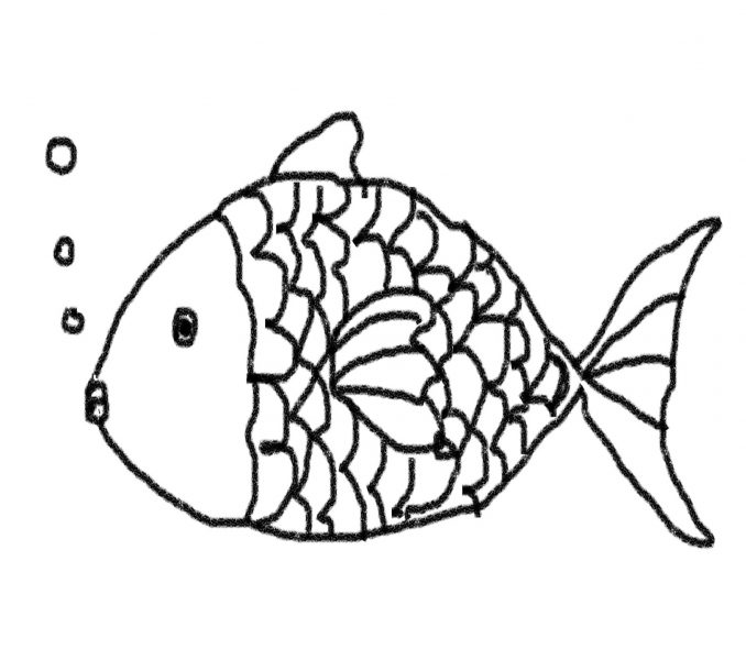 678x600 Fish Line Drawings Kids Coloring