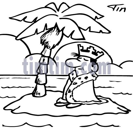 541x538 Free Drawing Of Castaway King Bw From The Category Holidays