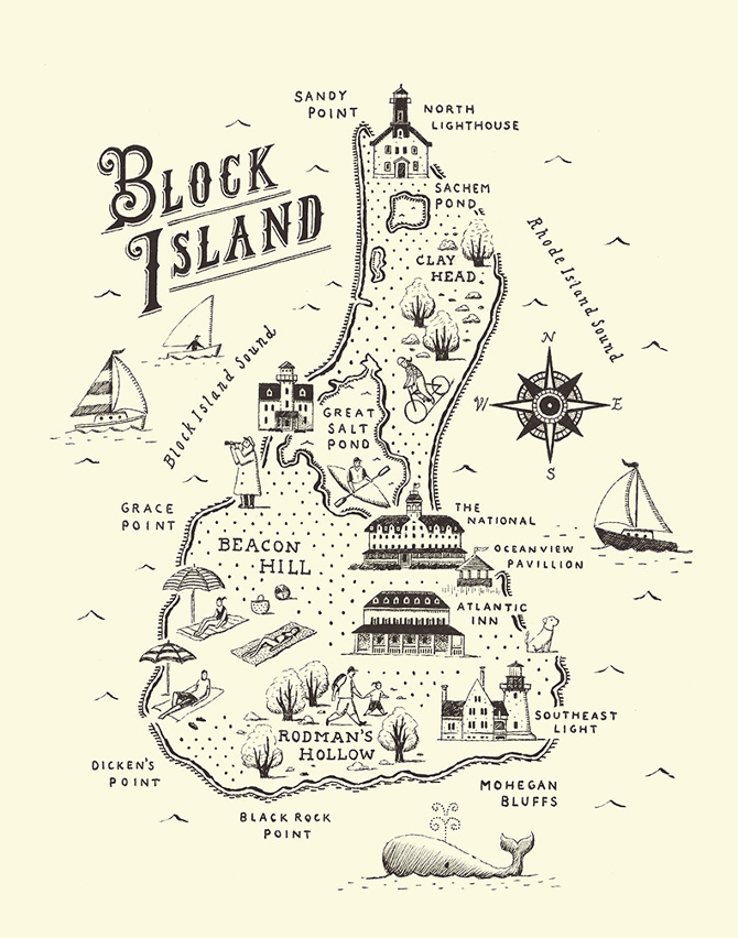 670x852 Block Island Map