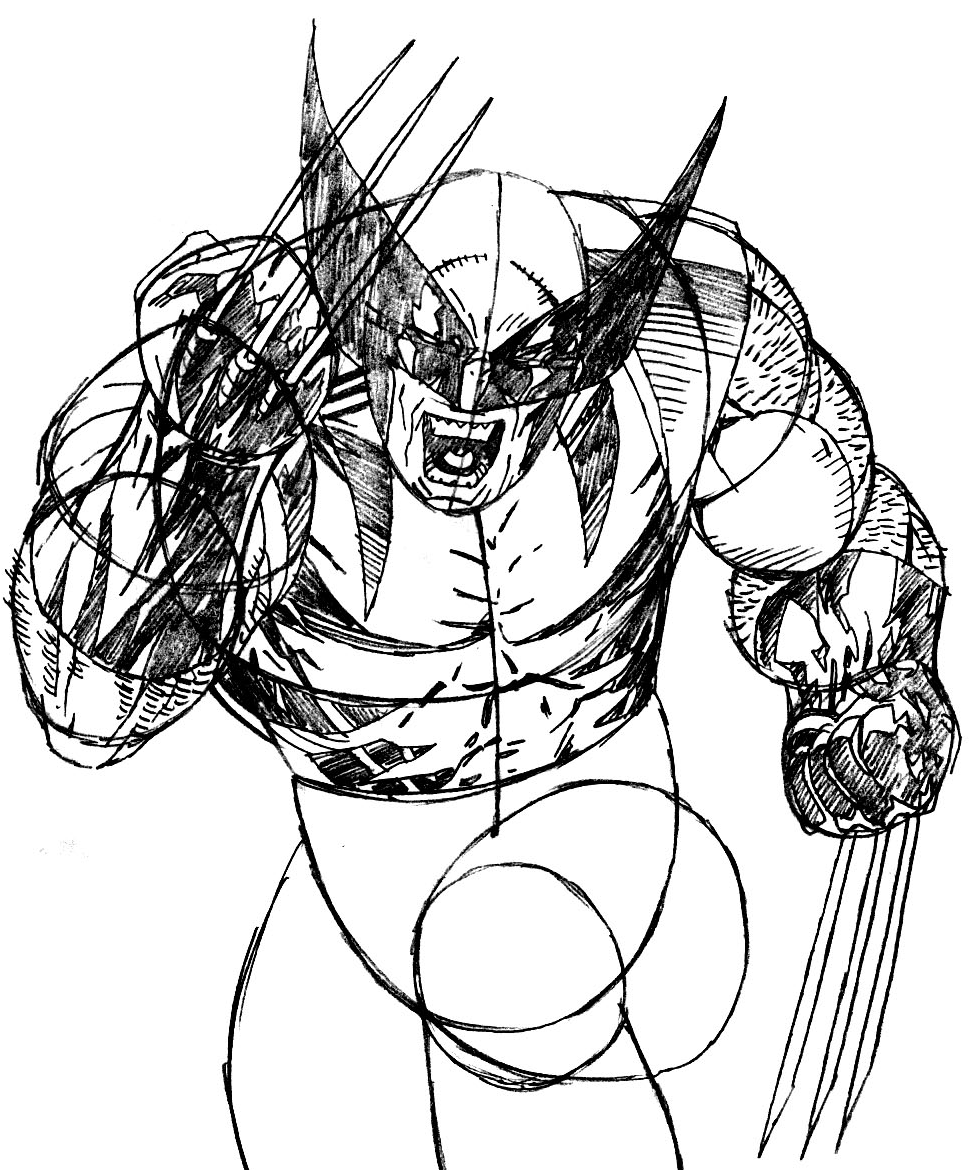 969x1170 How To Draw Wolverine From Marvel's X Men Superhero Team Drawing