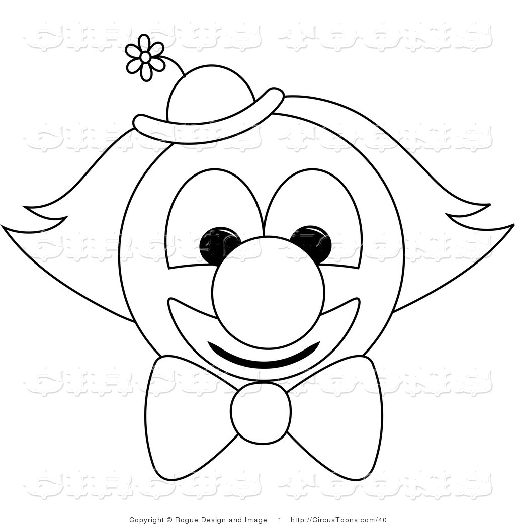 1024x1044 Clown Face Coloring Page