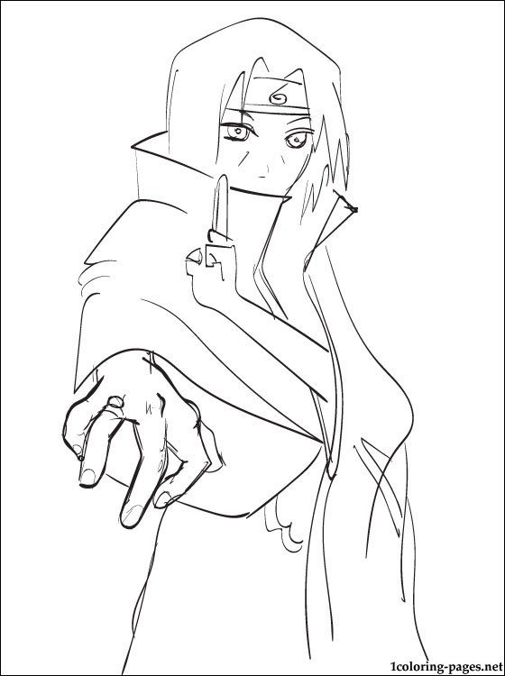 560x750 Itachi Uchiha Naruto Coloring Page Coloring Pages