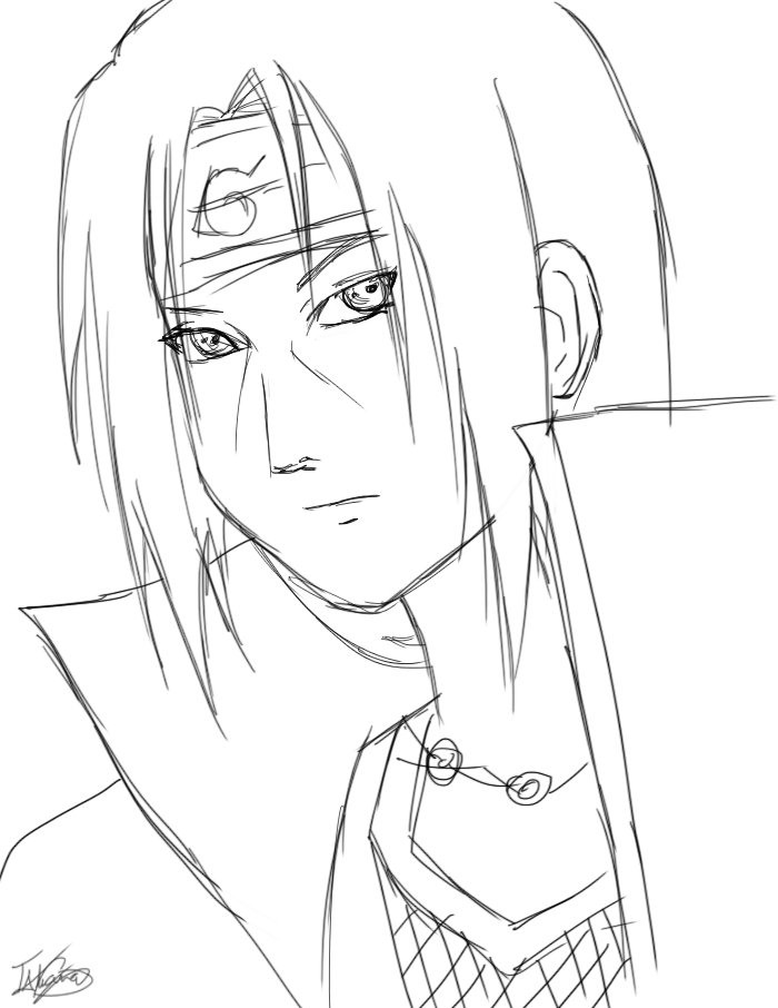 700x906 Itachi Uchiha Quick Doodle. By Lefayone