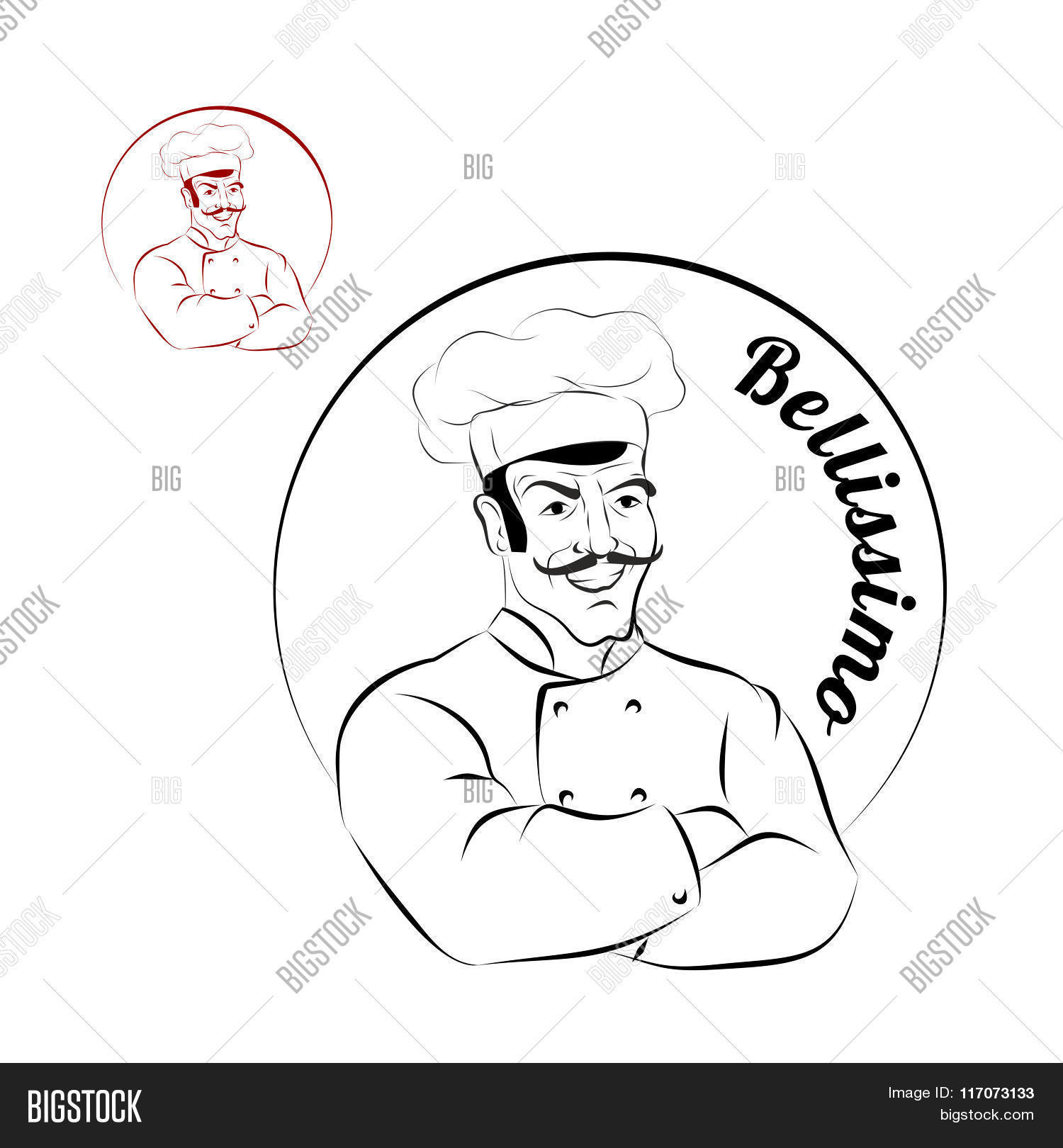 1500x1620 Italian Chef. Logo Restaurant. Vector Amp Photo Bigstock