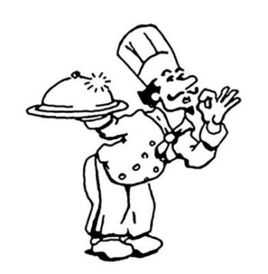 391x400 French Chef Line Drawings