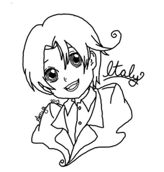 574x600 Italy By Amy. Wonderful Cartoon Drawing By Teenage Girl. Kid