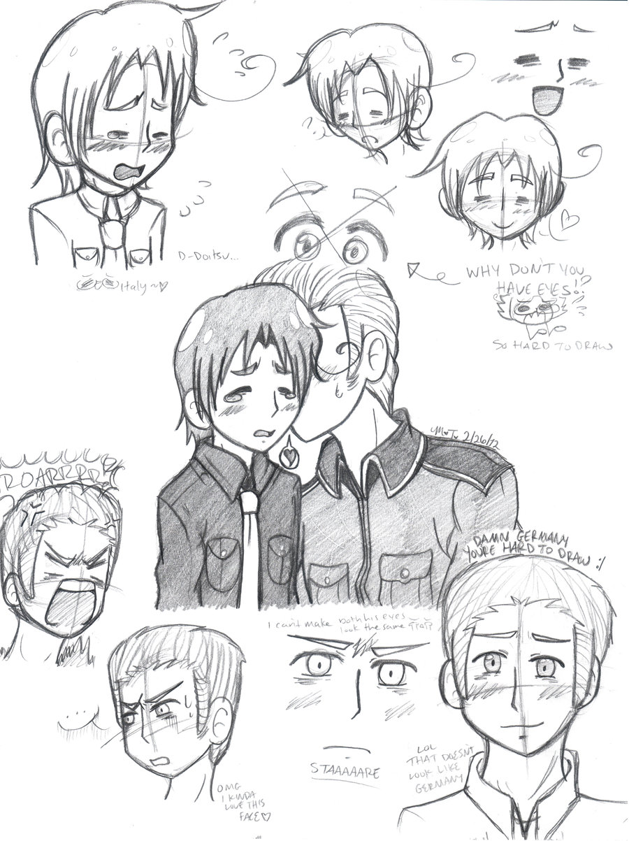 900x1203 Italy X Germany Sketches By Najikasun