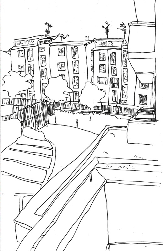 519x800 Journalistic Drawing Viterbo,italy (July 2015)