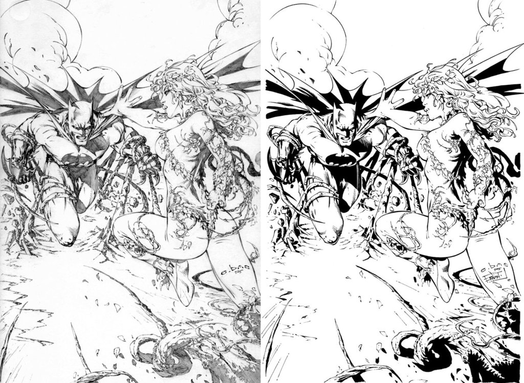 1024x748 Batman Vs Poison Ivy By Ernestj23