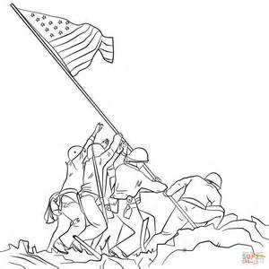 Iwo Jima Flag Raising Drawing at GetDrawings | Free download