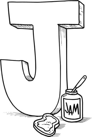 325x480 Letter J Is For Jam Coloring Page Free Printable Coloring Pages