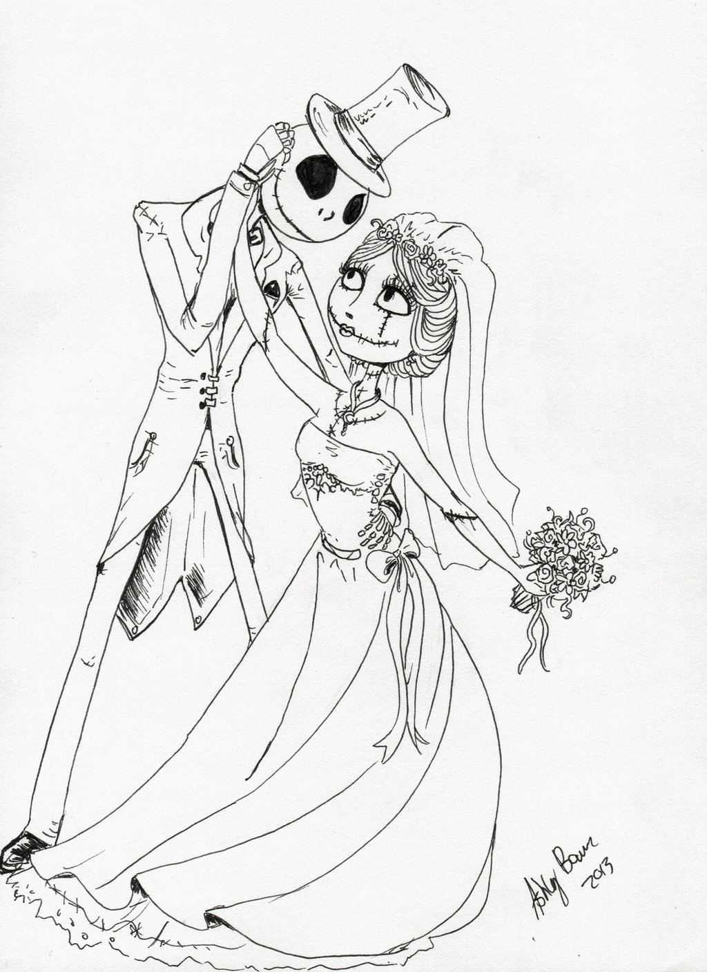 1024x1407 Jack And Sally Love By Angel2489