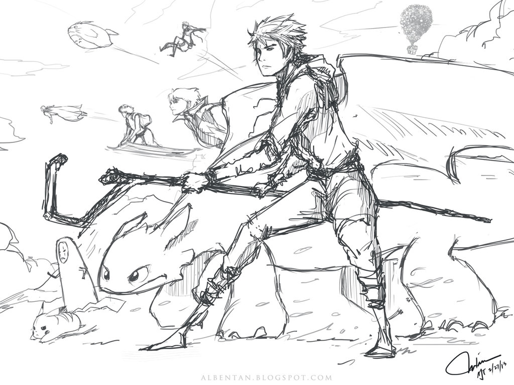 1024x768 Jack Frost And Lotsa Friends (Sketch) By Alben