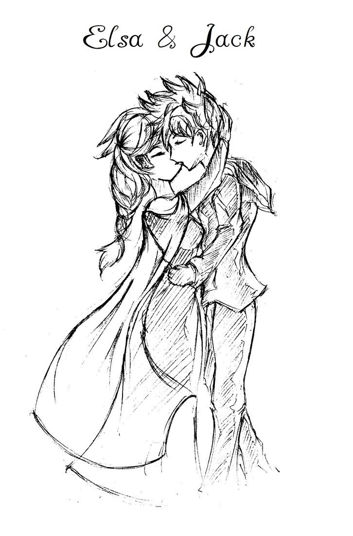 726x1101 Sketch] Elsa And Jack By Kattapol