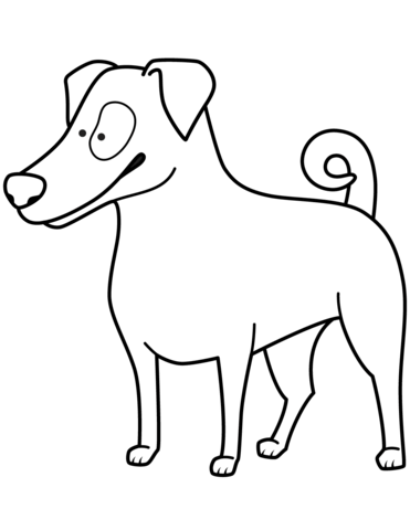 371x480 Funny Jack Russell Terrier Coloring Page Free Printable Coloring
