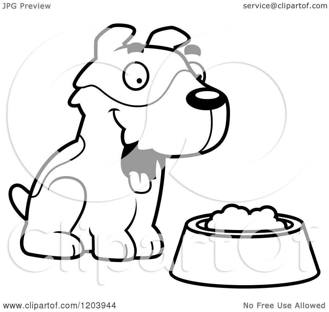 1080x1024 Cartoon Of A Black And White Cute Jack Russell Terrier Puppy