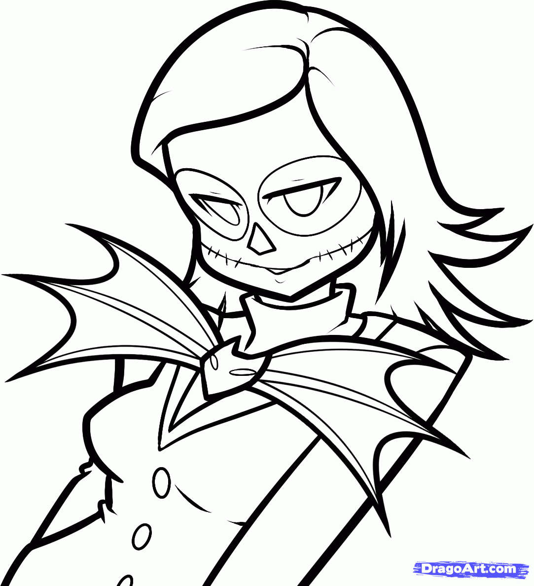 1083x1188 How To Draw An Anime Jack Skellington Girl Step 8 How To Draw