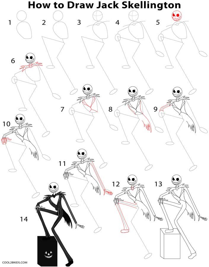 705x900 How To Draw Jack Skellington Step By Step Drawing Tutorial
