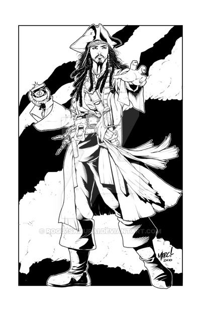 400x618 Captain Jack Sparrow By Roguesamurai